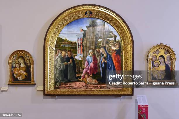 General view of the permanent collection of the Pinacoteca Nazionale od Siena site of the exhibition "The Ambrogio Lorenzetti Crucifix Come Back" at...