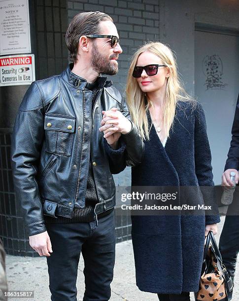 Actress Kate Bosworth and Michael Polish are seen on October 29, 2013 in New York City.