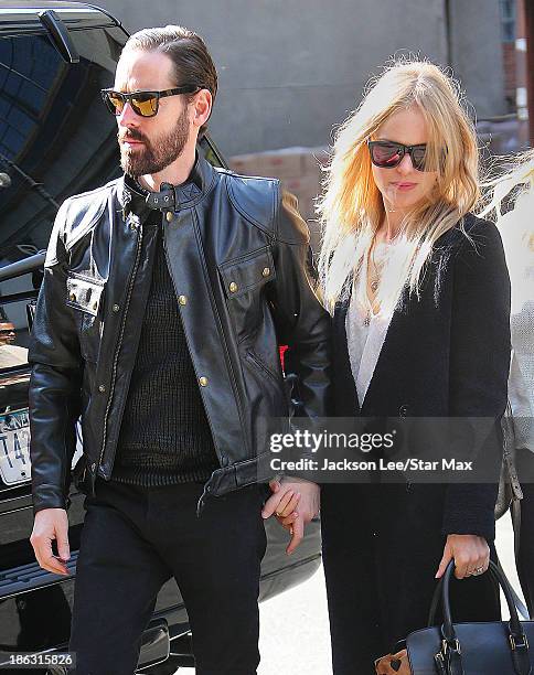 Actress Kate Bosworth and Michael Polish are seen on October 29, 2013 in New York City.