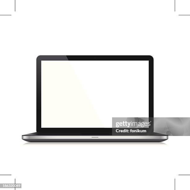 160 Laptop Blank Screen White Background High Res Illustrations - Getty ...