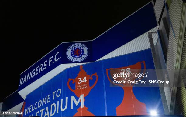 The updated exterior of Ibrox after Rangers' Viaplay Cup win during a cinch Premiership match between Rangers and St Johnstone at Ibrox Stadium, on...