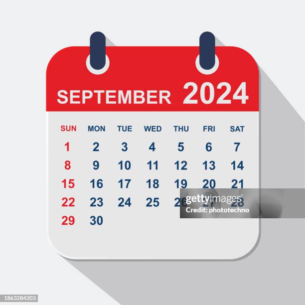 ilustrações de stock, clip art, desenhos animados e ícones de september 2024 calendar. calendar planner design template. week starts on sunday. business vector illustration - setembro