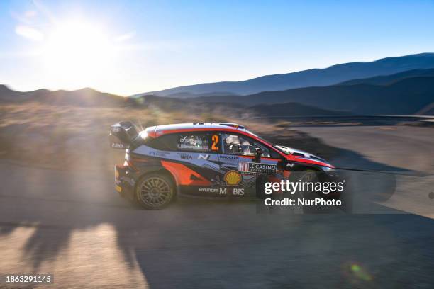 Oliver Solberg and Elliott Edmondson of the Hyundai Shell Mobis World Rally Team are facing the fourth day of racing in their Hyundai i20 N Rally1...