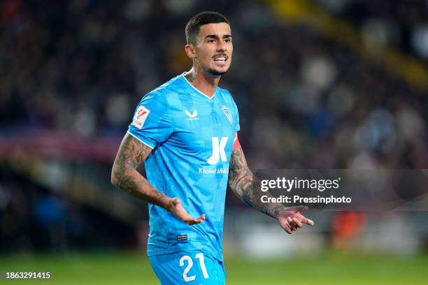 Chumi of UD Almeria during the La Liga EA Sports match between FC Barcelona and UD Almeria played at Lluis Companys Stadium on December 20, 2023 in...