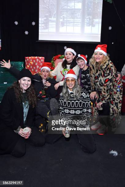 Clare Duffy, Laura Checkley, Aisling Bea, Harriet Rose, Laura Elphinstone and Camille Coduri attend a Festive Food Drive & All Star Charity Comedy...