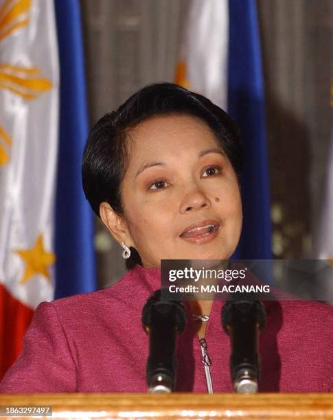 Philippine President Gloria Arroyo declares victory 26 Malacanang palace in Manila, a week after ordering an offensive against the Muslim separatist...