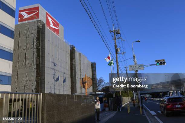 The Daihatsu Motor Co. Headquarters in Ikeda, Osaka Prefecture, Japan, on Thursday, Dec. 21, 2023. Daihatsu Motor offices were raided by the Japanese...