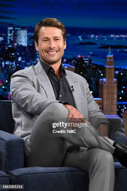 Episode 1895 -- Pictured: Actor Glen Powell during an interview on Wednesday, December 20, 2023 --