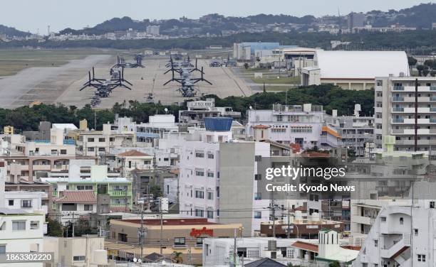 Photo taken on Dec. 19 shows U.S. Marine Corps Air Station Futenma in Ginowan in the southern Japan island prefecture of Okinawa.