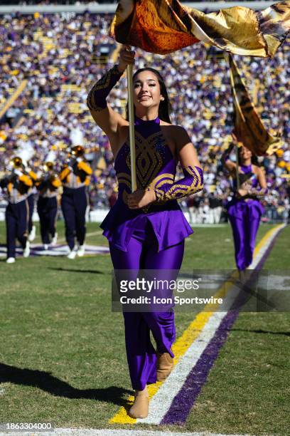 The Golden Girls entertain the crowd during a game between the Texas A&M Aggies and the LSU Tigers in Tiger Stadium in Baton Rouge, Louisiana on...