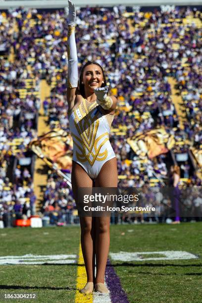 The Golden Girls entertain the crowd during a game between the Texas A&M Aggies and the LSU Tigers in Tiger Stadium in Baton Rouge, Louisiana on...
