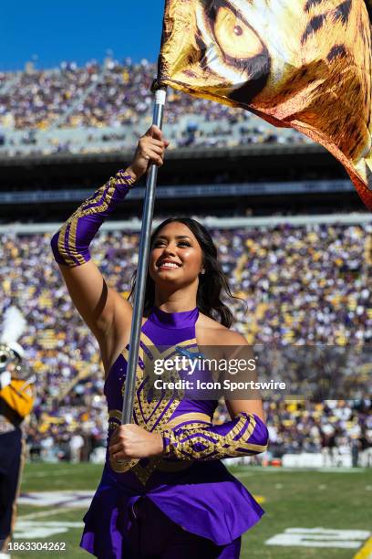 The Golden Girls entertain the crowd during a game between the Texas A&M Aggies and the LSU Tigers in Tiger Stadium in Baton Rouge, Louisiana on...