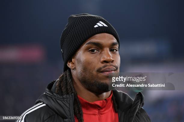Renato Sanches of AS Roma looks on during the Serie A TIM match between Bologna FC and AS Roma at Stadio Renato Dall'Ara on December 17, 2023 in...