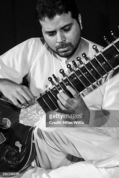 Rakae Jamil of Pakistan plays the Sitar as part of MOCAfest during the World Islamic Economic Forum at ExCel on October 30, 2013 in London, England.