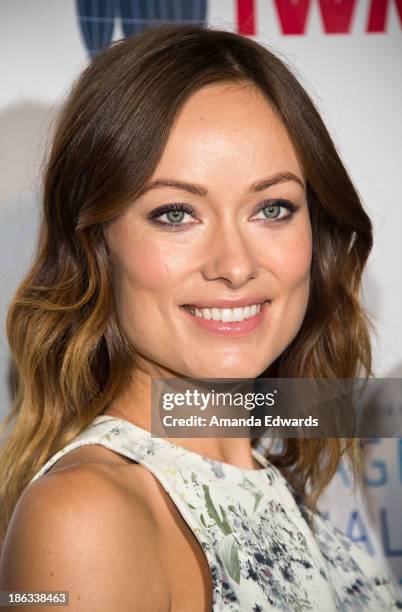 Actress Olivia Wilde arrives at the 2013 International Women's Media Foundation's Courage In Journalism Awards at The Beverly Hills Hotel on October...