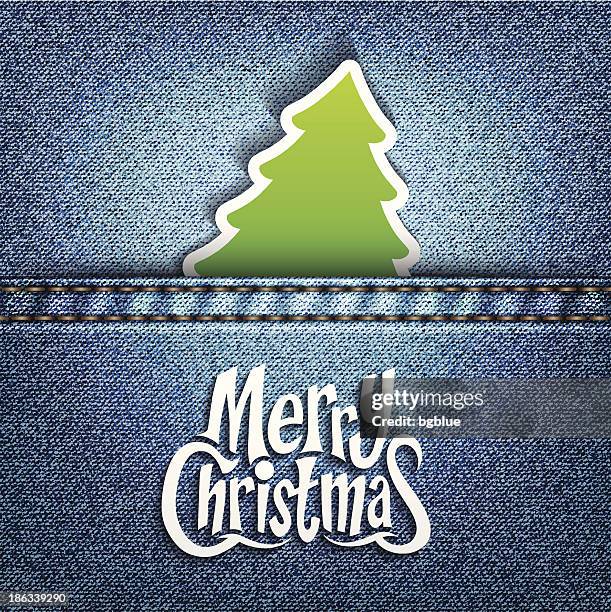 christmas background - denim stock illustrations