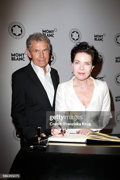 Gudrun Landgrebe and Ulrich von Nathusius attend the Prix Montblanc 2013 at Konzerthaus Am Gendarmenmarkt on October 30, 2013 in Berlin, Germany.