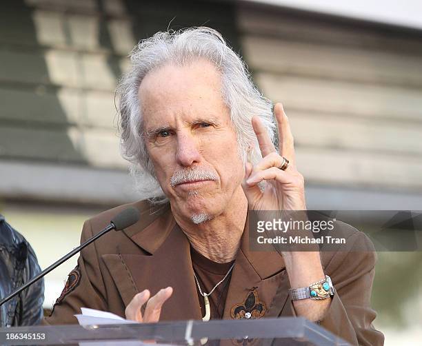 John Densmore of The Doors attends the ceremony honoring Jane's Addiction with a Star on The Hollywood Walk of Fame on October 30, 2013 in Hollywood,...