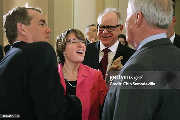 Senate Agriculture, Nutrition and Forestry Committee members Sen. Amy Klobuchar and Sen. Michael Bennet visit with House Agriculture Committee...