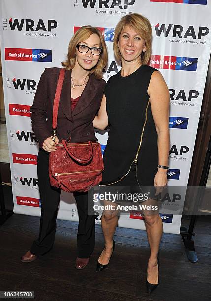 Actress Sharon Lawrence and Founder and CEO of The Wrap, Sharon Waxman attend TheWrap's Women's Breakfast at Montage Beverly Hills on October 30,...