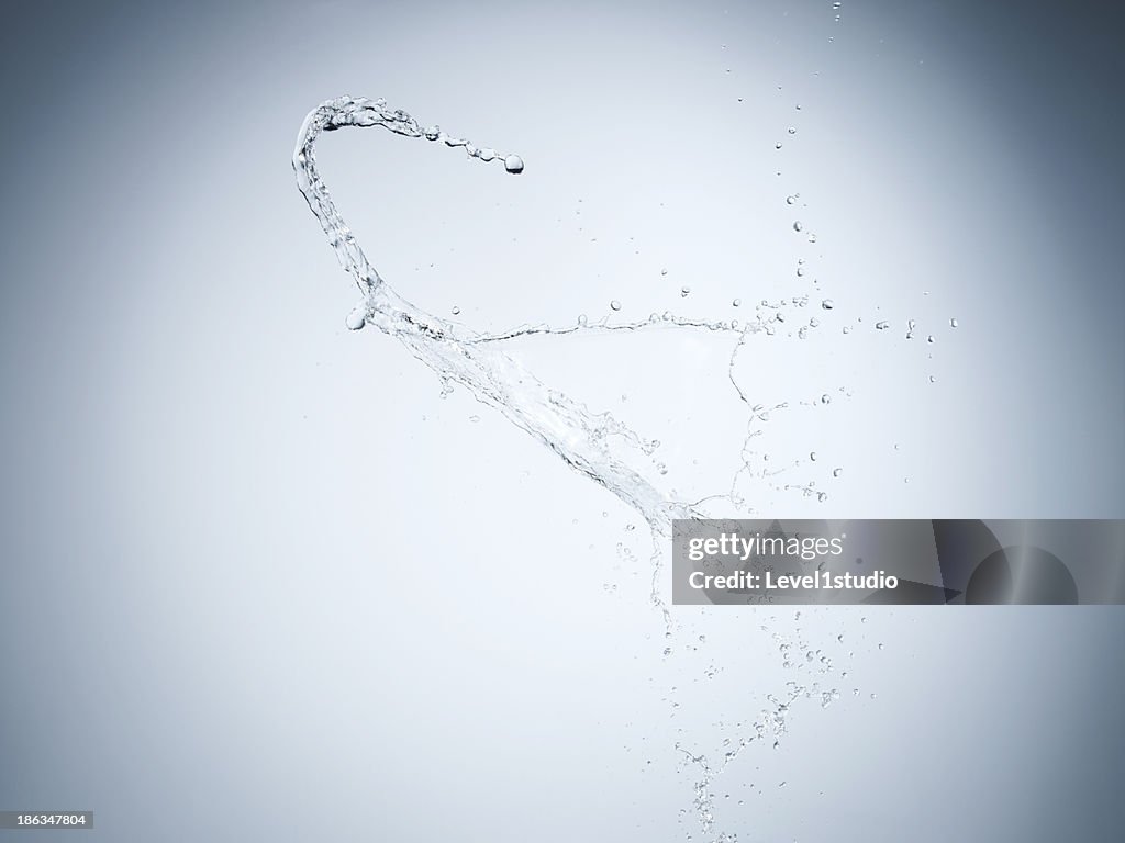 Splashing of clean water
