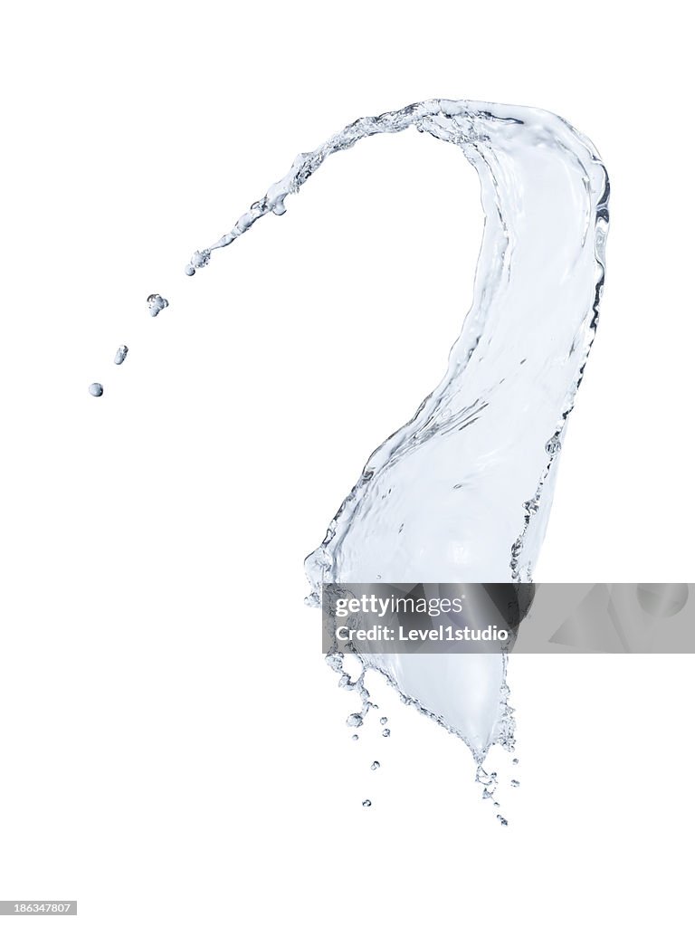 Splashing of clean water