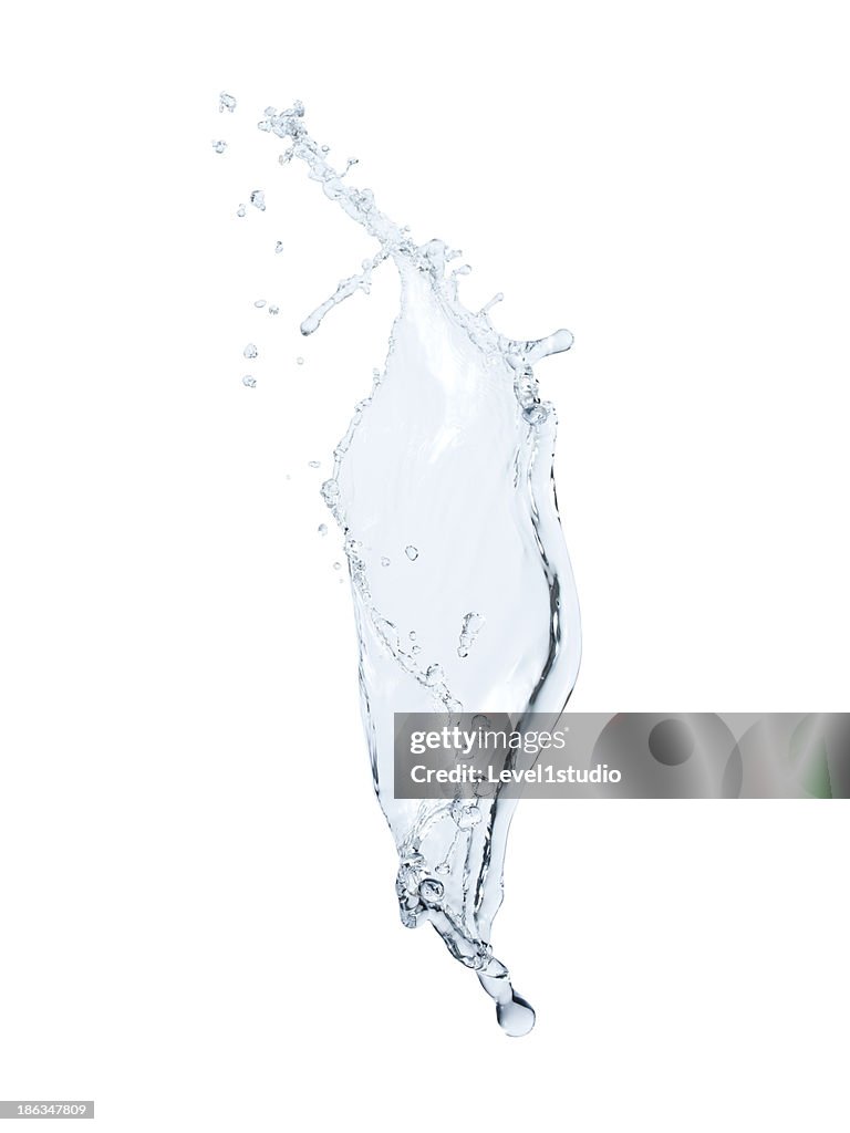 Splashing of clean water