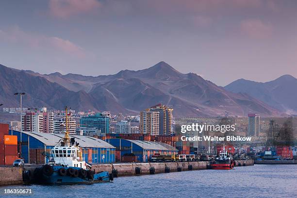 chile, antofagasta, harbor and port - antofagasta region stock pictures, royalty-free photos & images