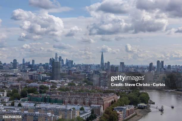 Part of the views from lift 109 on the north west chimney of the Battersea Power Station is a decommissioned coal-fired power station which has been...