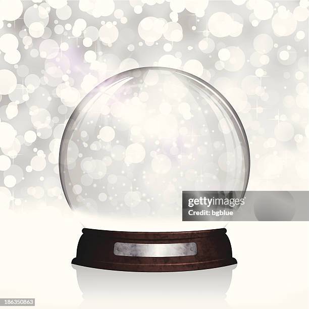 christmas snow globe - snow globe vector stock illustrations