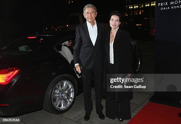 Gudrun Landgrebe and Ulrich von Nathusius arrive at the Prix Montblanc 2013 at the Konzerthaus am Gendarmenmarkt on October 30, 2013 in Berlin,...