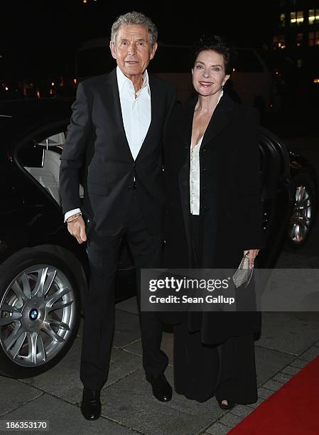 Gudrun Landgrebe and Ulrich von Nathusius arrive at the Prix Montblanc 2013 at the Konzerthaus am Gendarmenmarkt on October 30, 2013 in Berlin,...