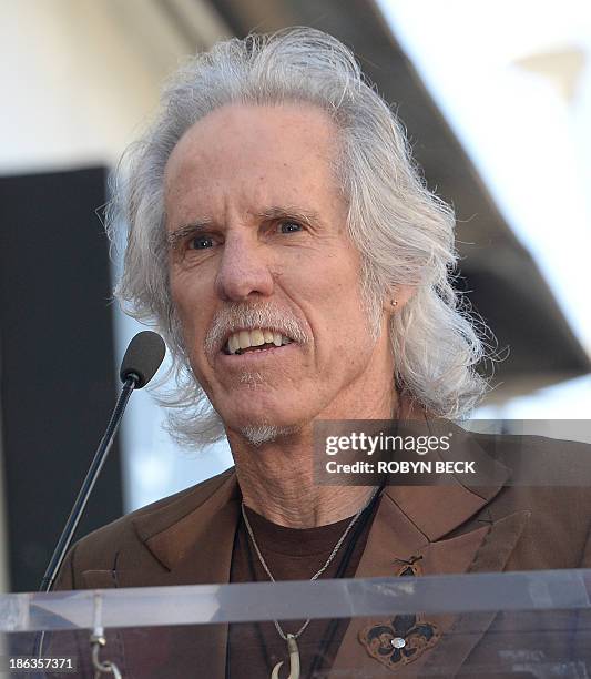 John Densmore of The Doors speaks at a ceremony honoring alt-rock band Jane's Addiction with a star on The Hollywood Walk of Fame, October 30, 2013...