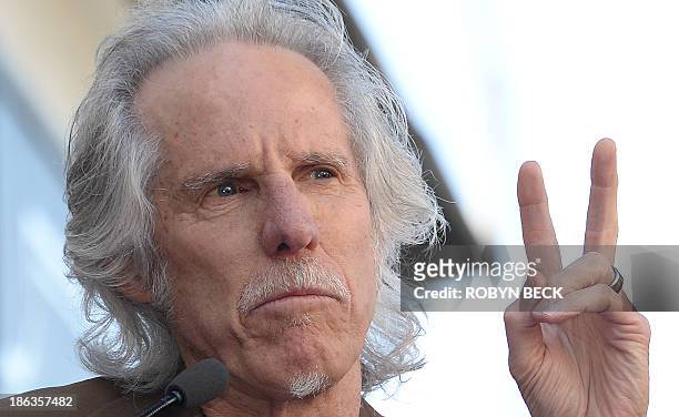 John Densmore of The Doors speaks at a ceremony honoring alt-rock band Jane's Addiction with a star on The Hollywood Walk of Fame, October 30, 2013...