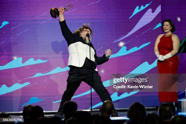 Jack Black accepts the award for "Outstanding Voice Performance in an Animated Program" onstage during the 2nd Annual Children and Family Emmy Awards...