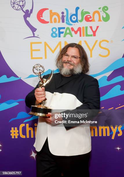 Jack Black, winner of "Outstanding Voice Performance in an Animated Program," poses in the press room during the 2nd Annual Children and Family Emmy...