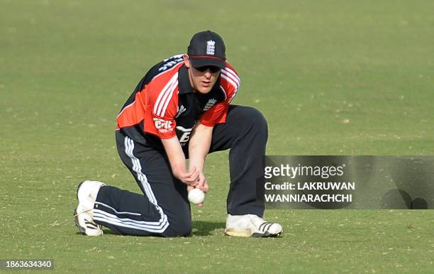 England disabled cricket captain James Williams field a ball during the T20 match between England Disaballity team and Pakistan Disaballity team at...