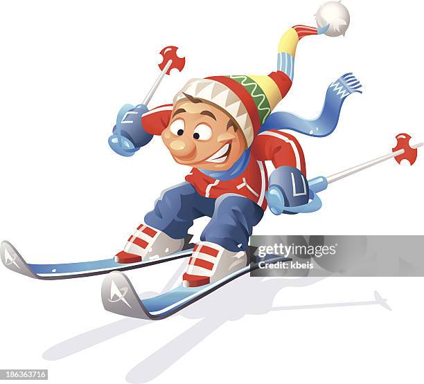 skifahrer - ski humour stock-grafiken, -clipart, -cartoons und -symbole