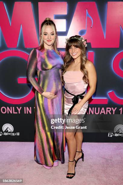 Kelli Erdmann and Kausha Campbell attend a Los Angeles Advance Screening of "Mean Girls" at Paramount Pictures Studios on December 17 in Los Angeles,...