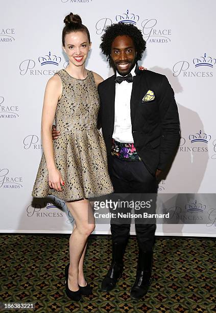 Tap Dancer Michelle Dorrance and singer Aaron Marcellus attend the 2013 Princess Grace Awards Gala at Cipriani 42nd Street on October 30, 2013 in New...