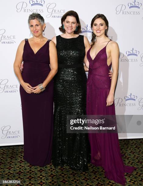 Wendy Levy, Princess Grace Foundation Executive Director Toby Boshak and Tiler Peck attend the 2013 Princess Grace Awards Gala at Cipriani 42nd...