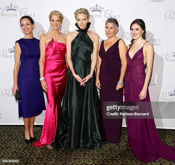 Jennifer Grant, Paula Zahn, HSH Princess Charlene of Monaco, Wendy Levy and Tiler Peck attend the 2013 Princess Grace Awards Gala at Cipriani 42nd...