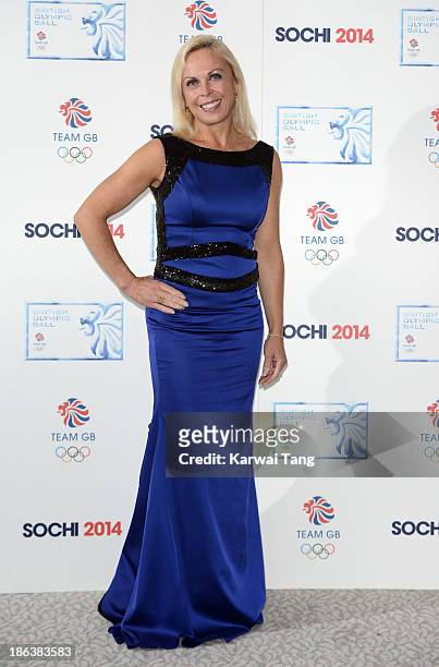 Jayne Torvill attends the British Olympic Ball at The Dorchester on October 30, 2013 in London, England.