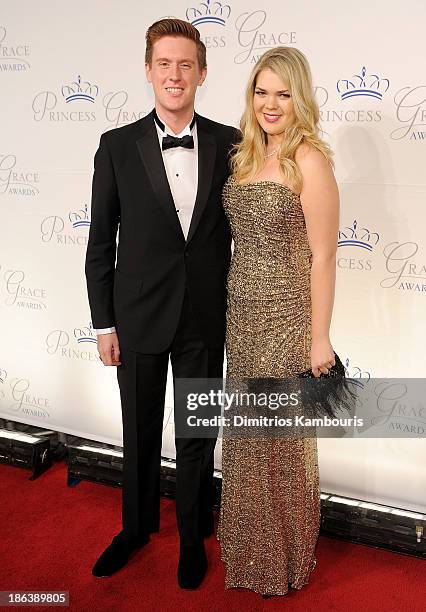 Thomas Senecal and Christina Bott attends the 2013 Princess Grace Awards Gala at Cipriani 42nd Street on October 30, 2013 in New York City.