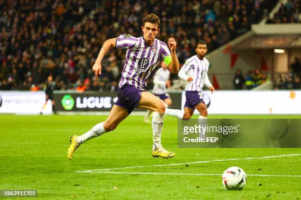 Rasmus NICOLAISEN of Toulouse during the Ligue 1 Uber Eats match between Toulouse Football Club and Association Sportive de Monaco Football Club at...