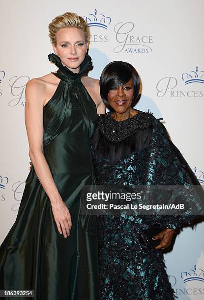 Princess Charlene of Monaco and Prince Rainier III Award Recipient Cicely Tyson attend the 2013 Princess Grace Awards Gala at Cipriani 42nd Street on...