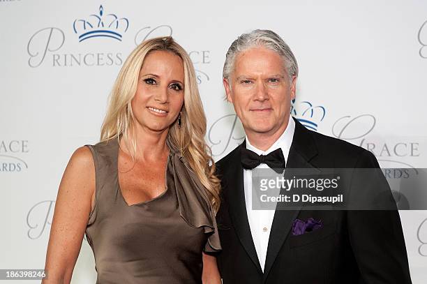 Carolyn Gusoff and Dr. Jon Turk attend the 2013 Princess Grace Awards Gala at Cipriani 42nd Street on October 30, 2013 in New York City.