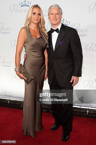 Carolyn Gusoff and Dr. Jon Turk attend the 2013 Princess Grace Awards Gala at Cipriani 42nd Street on October 30, 2013 in New York City.