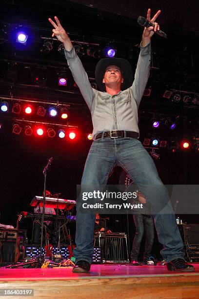 Recording artist Clay Walker performs during the 4th annual Chords of Hope benefit concert at Wildhorse Saloon on October 30, 2013 in Nashville,...