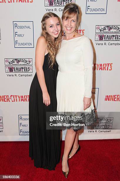 Actress Monica Horan and her daughter Lily Rosenthal attend the Inner-City Arts Imagine Gala at The Beverly Hilton Hotel on October 30, 2013 in...